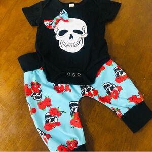 🎃 Skull Print Baby Outfit 🎃